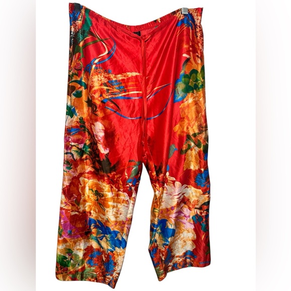 Natori Other - Natori Sleep Pant Cropped Pull On Size M/L Loungewear Luxury Preppy Wide Leg